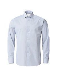 Contemporary-Fit Elevated Striped Button-Front Shirt