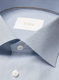 Contemporary-Fit Elevated Striped Button-Front Shirt