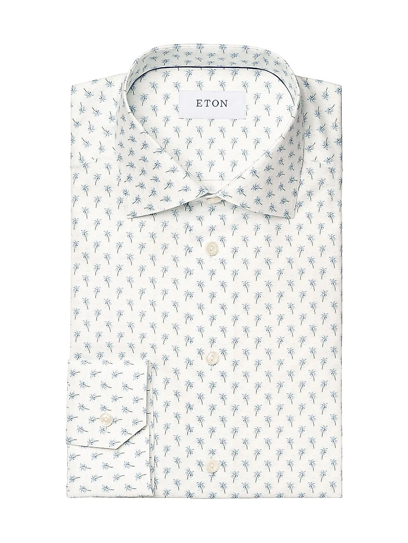 Contemporary-Fit Palm Tree Print Shirt