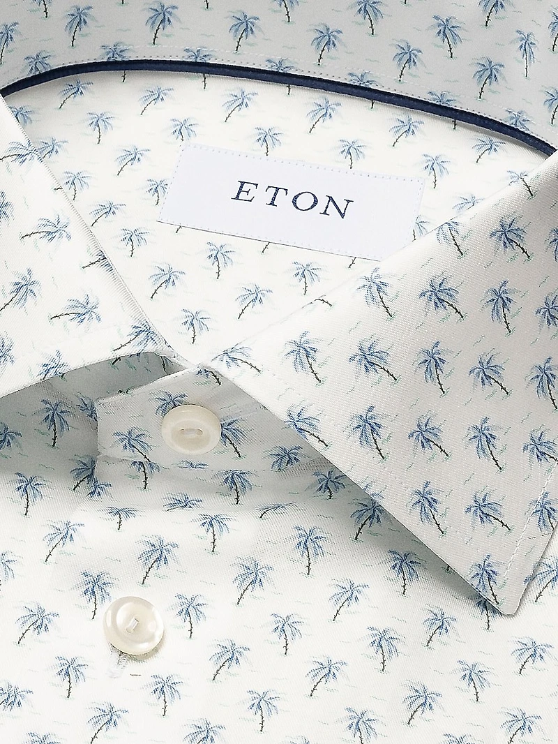 Contemporary-Fit Palm Tree Print Shirt