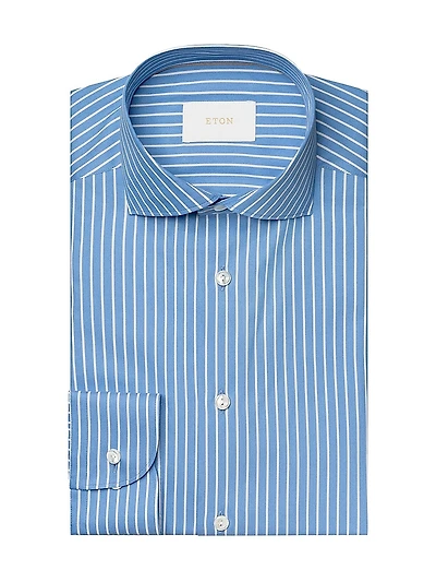 Contemporary-Fit Striped Cotton-Silk Shirt