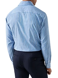 Contemporary-Fit Striped Cotton-Silk Shirt
