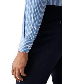Contemporary-Fit Striped Cotton-Silk Shirt