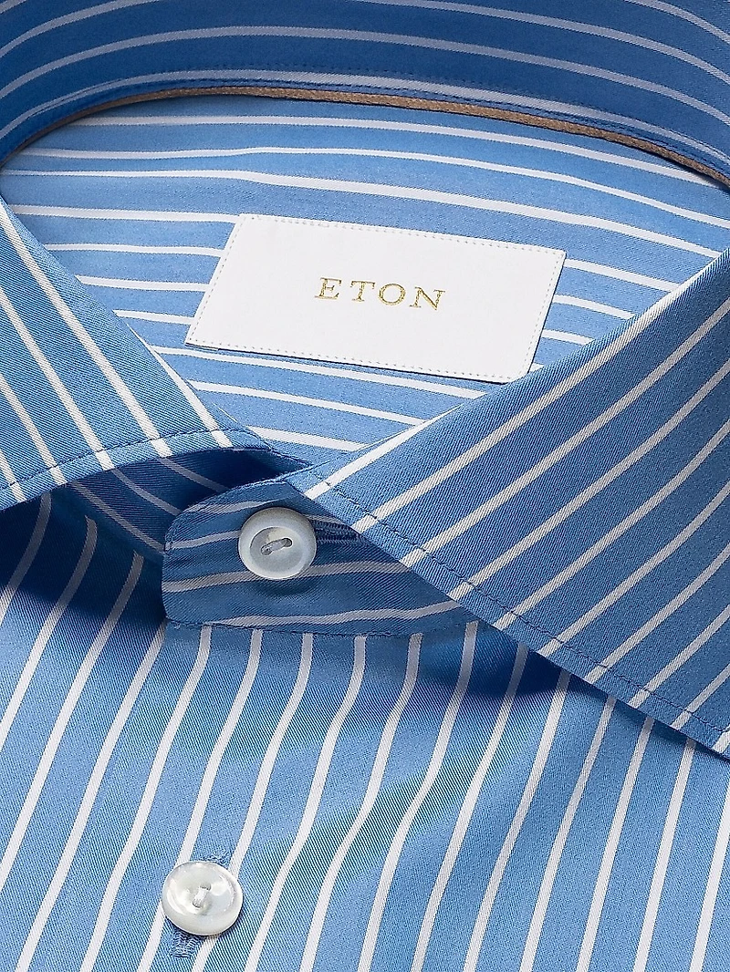 Contemporary-Fit Striped Cotton-Silk Shirt