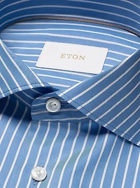 Contemporary-Fit Striped Cotton-Silk Shirt