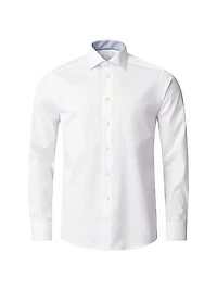 Slim-Fit Medallion Detail Button-Front Shirt