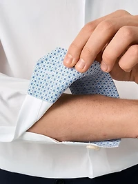 Slim-Fit Medallion Detail Button-Front Shirt