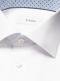 Slim-Fit Medallion Detail Button-Front Shirt
