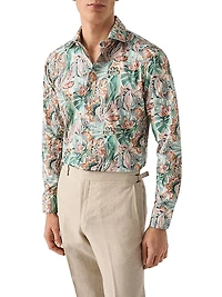 Slim-Fit Floral Print Shirt