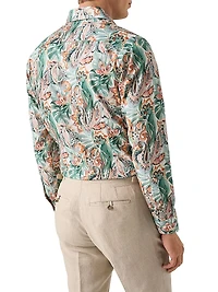 Slim-Fit Floral Print Shirt