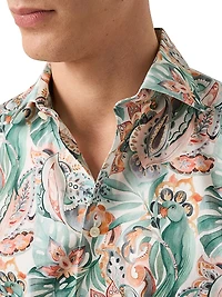 Slim-Fit Floral Print Shirt
