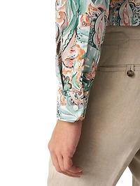 Slim-Fit Floral Print Shirt