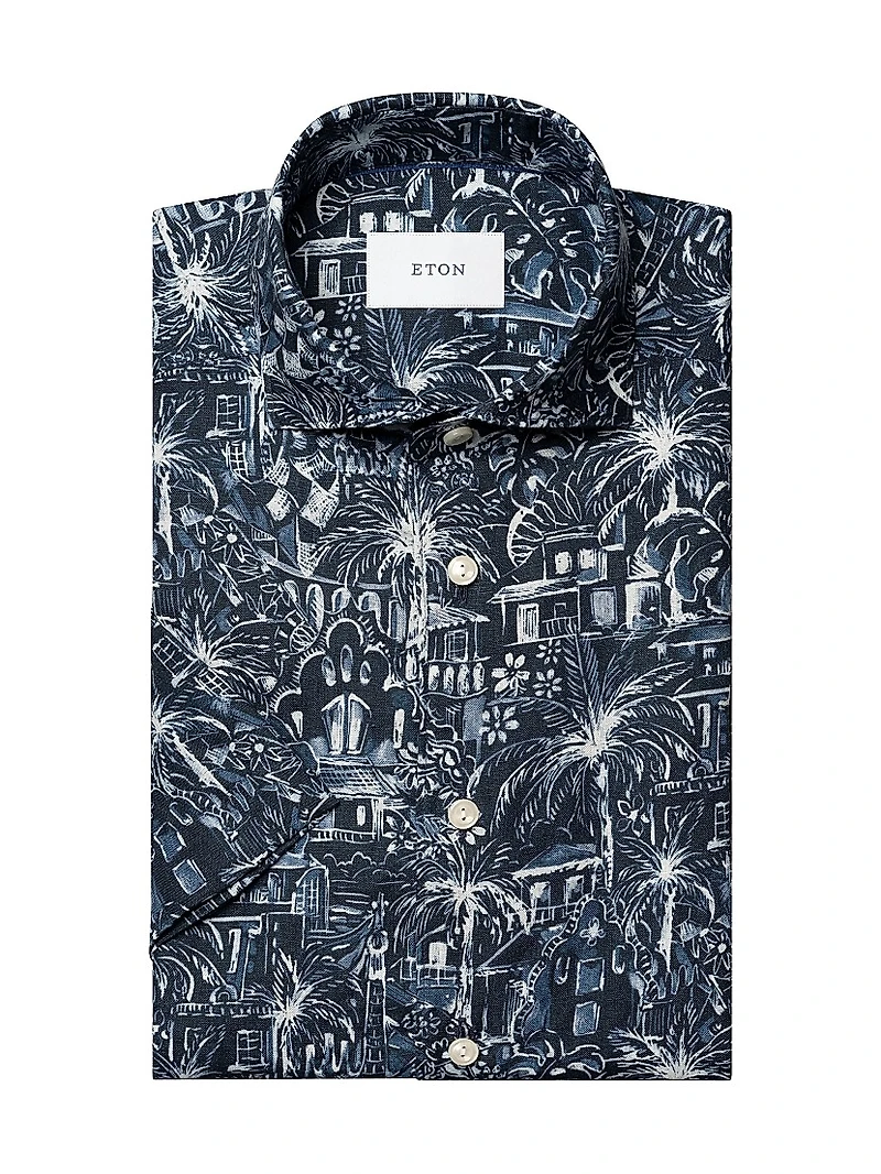 Slim-Fit Garden Linen Shirt