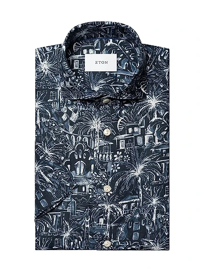 Slim-Fit Garden Linen Shirt