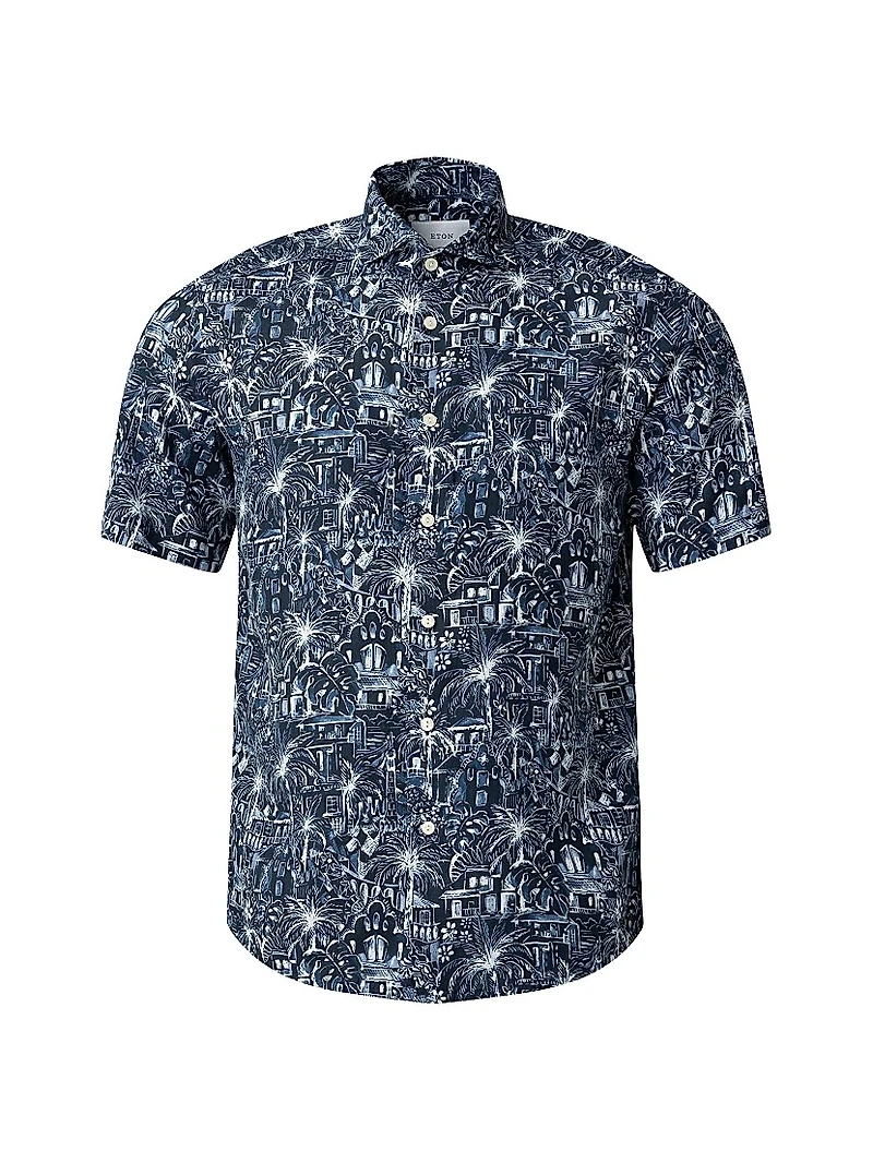 Slim-Fit Garden Linen Shirt