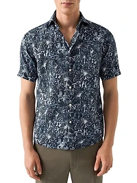 Slim-Fit Garden Linen Shirt