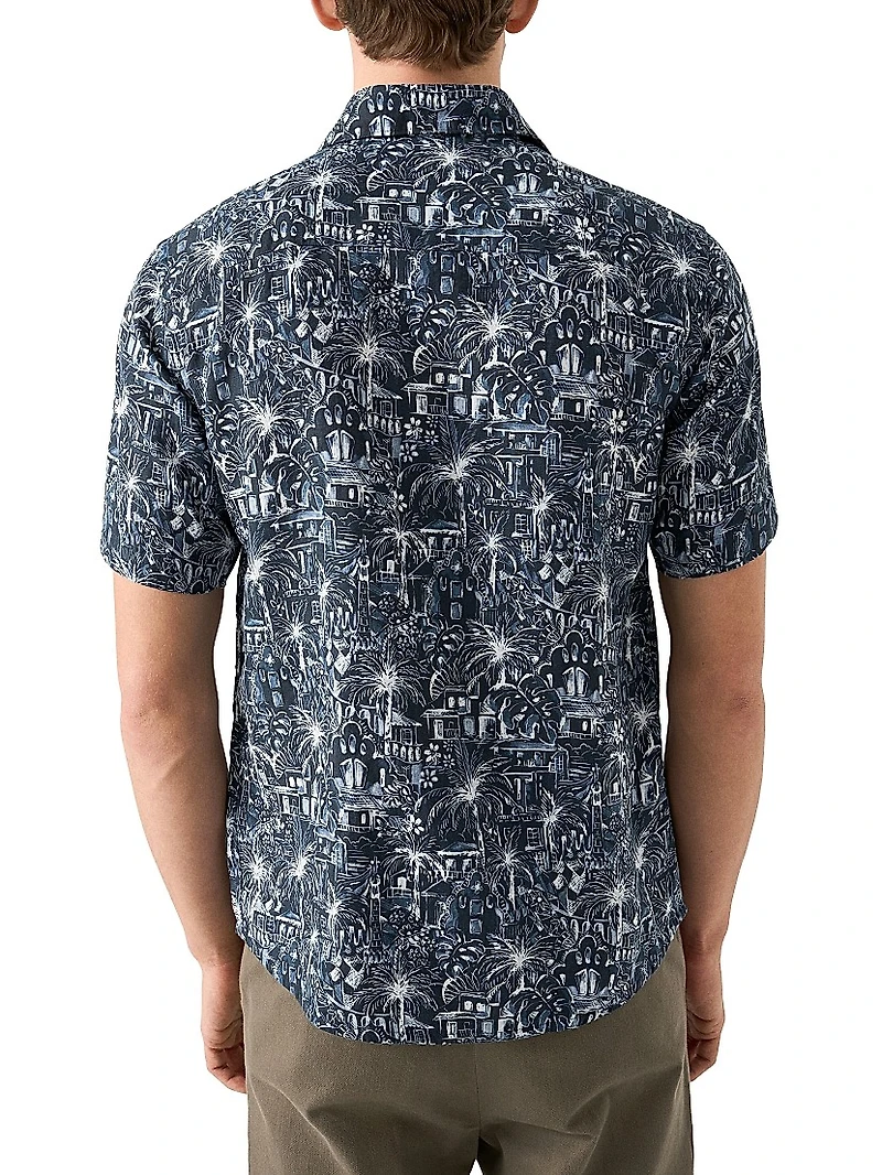 Slim-Fit Garden Linen Shirt