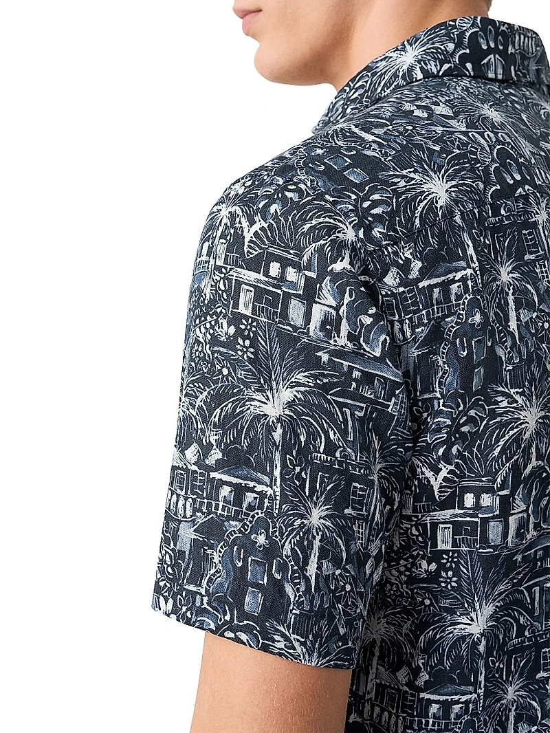 Slim-Fit Garden Linen Shirt