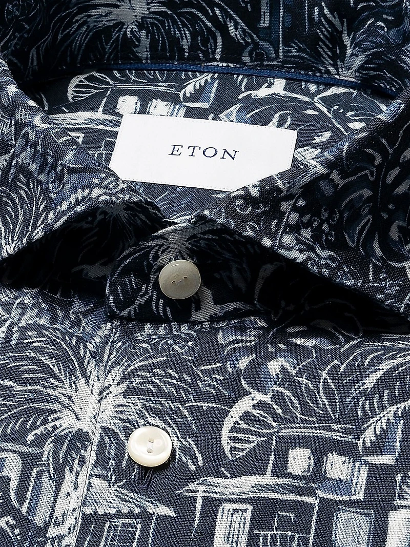 Slim-Fit Garden Linen Shirt