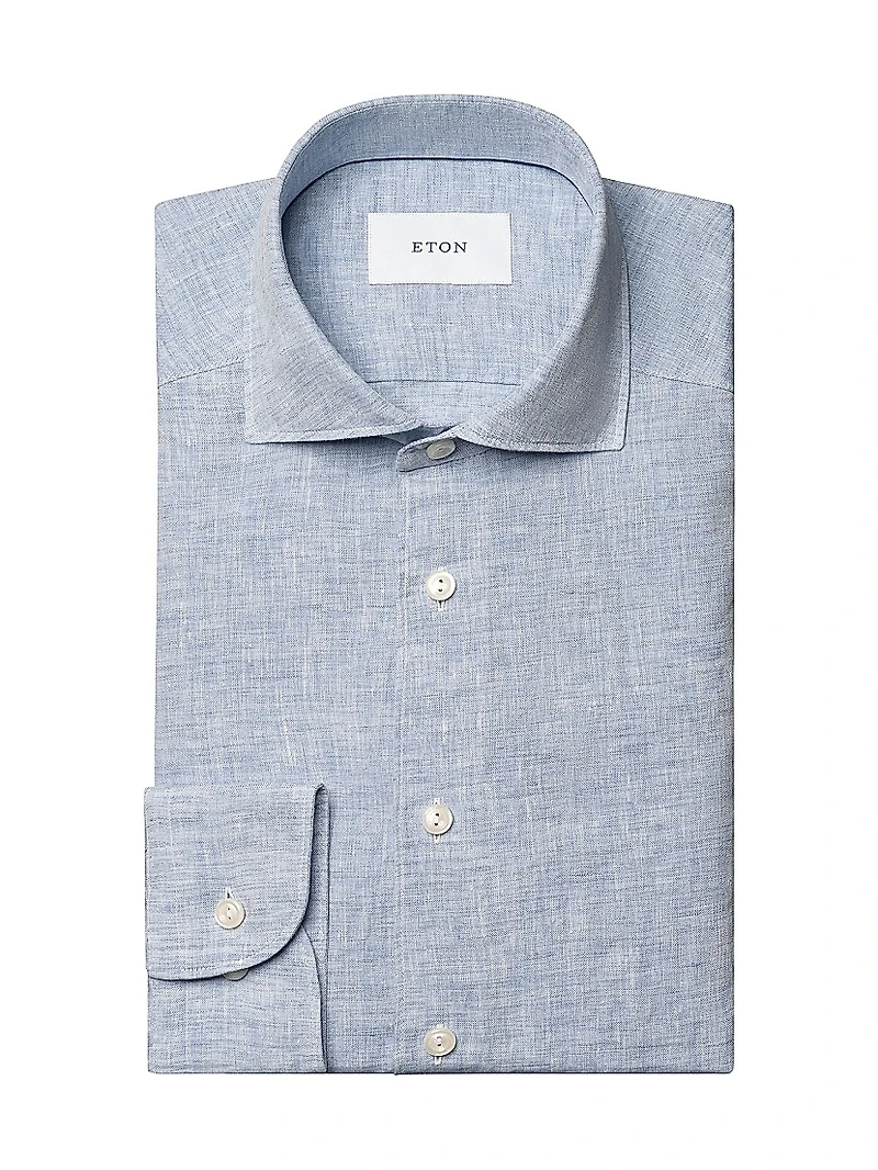 Slim-Fit Solid Linen Shirt
