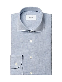 Slim-Fit Solid Linen Shirt