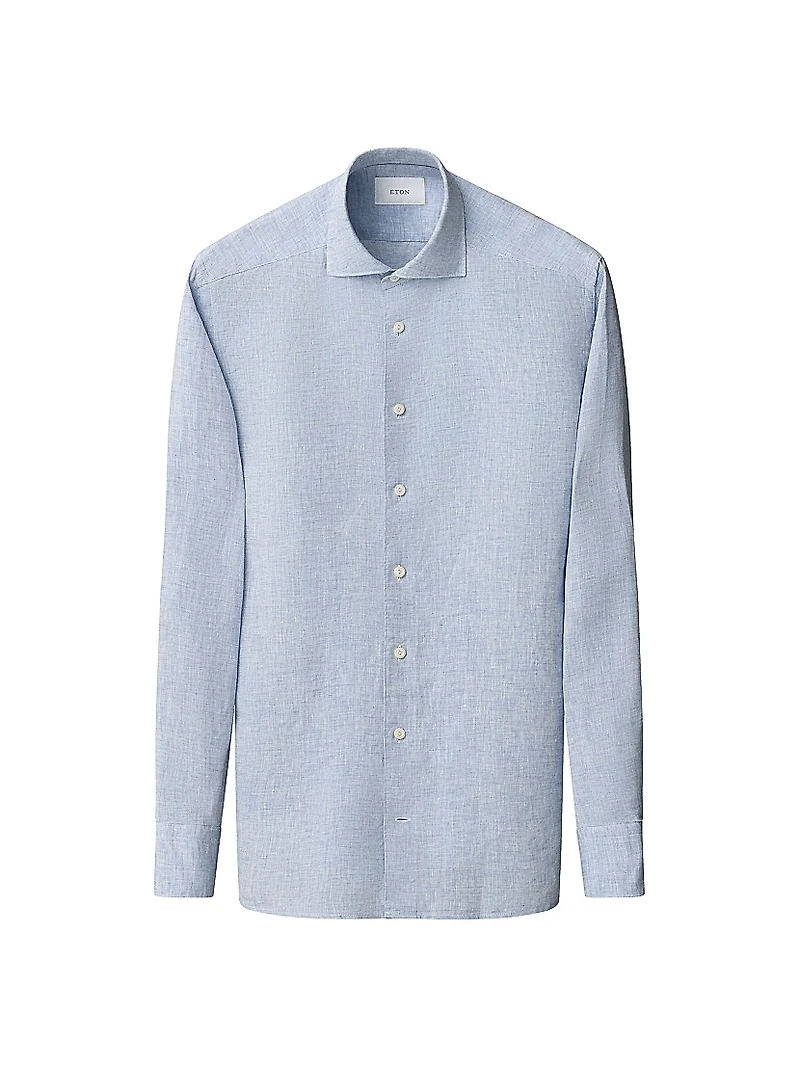 Slim-Fit Solid Linen Shirt