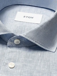 Slim-Fit Solid Linen Shirt