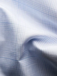 Contemporary-Fit Elevated Cotton-Linen Check Shirt