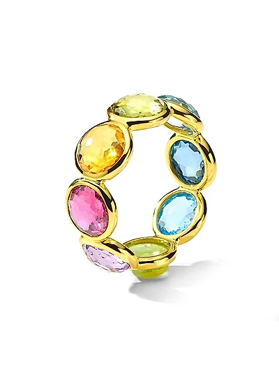 Lollipop Precious Rainbow 18K Yellow Gold & Multi-Stone Band Ring