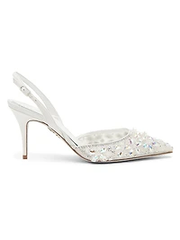 Crystal Decorated 80MM Slingback Heels