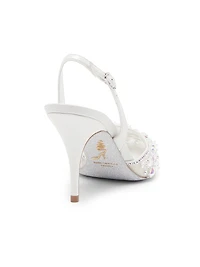 Crystal Decorated 80MM Slingback Heels