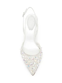 Crystal Decorated 80MM Slingback Heels
