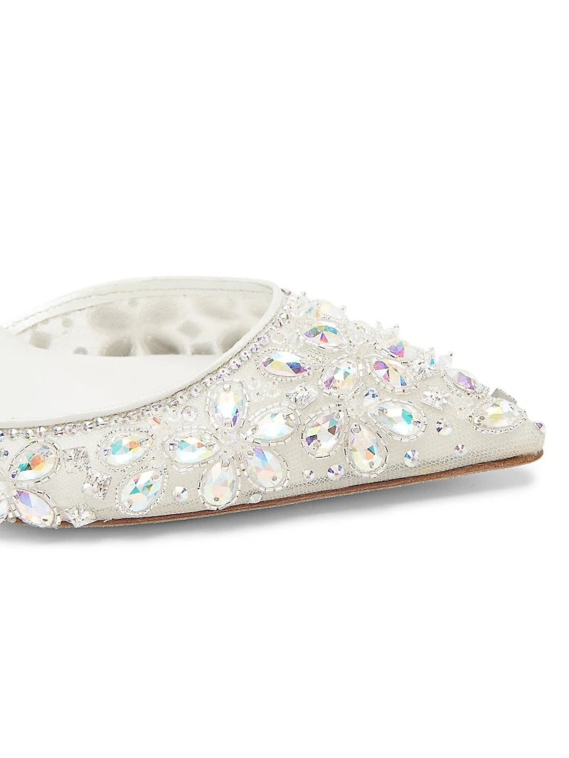 Crystal Decorated 80MM Slingback Heels