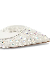 Crystal Decorated 80MM Slingback Heels