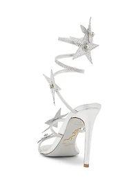 Cleo 105MM Crystal-Embellished Star Satin Sandals