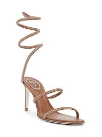 80MM Crystal-Embellished Satin Sandals