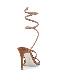 80MM Crystal-Embellished Satin Sandals