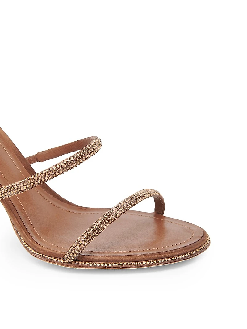 80MM Crystal-Embellished Satin Sandals