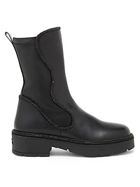 Crystal Decorated Combat Boots