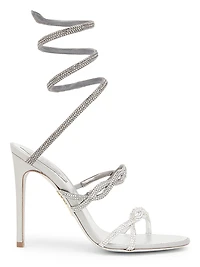 105MM Crystal-Embellished Satin Sandals