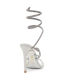 105MM Crystal-Embellished Satin Sandals