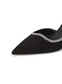 Sky High 100MM Crystal-Embellished Suede Pumps
