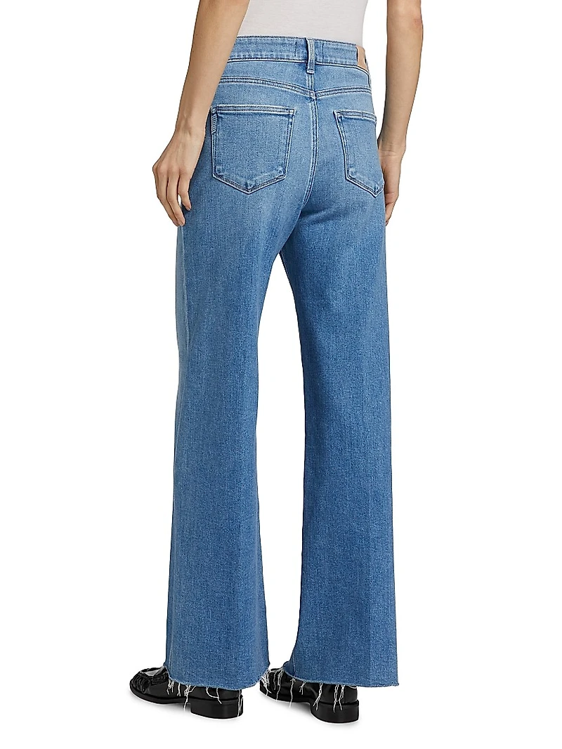 Anessa High-Rise Raw-Hem Straight Jeans