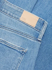 Anessa High-Rise Raw-Hem Straight Jeans