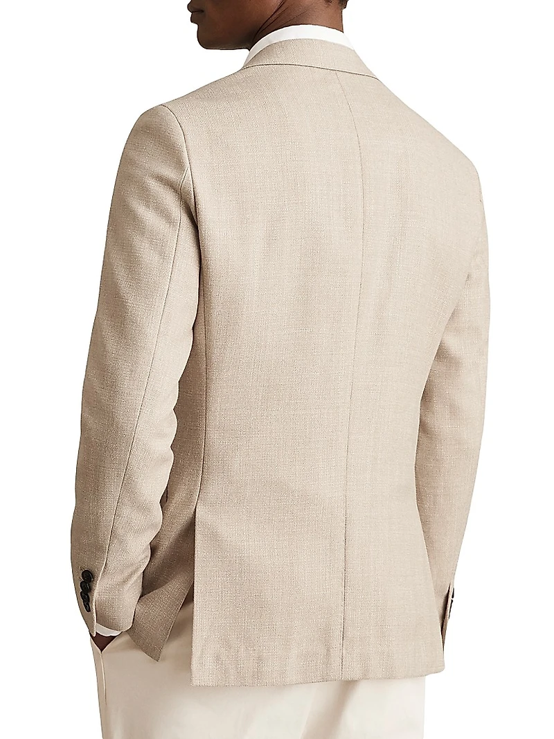 Stack Single-Breasted Textured Blazer