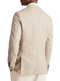 Stack Single-Breasted Textured Blazer