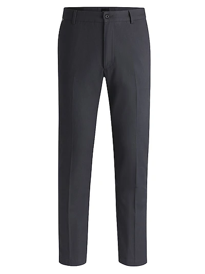 Regular-Fit Trousers Micro-Patterned Stretch Cotton