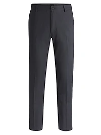 Regular-Fit Trousers Micro-Patterned Stretch Cotton