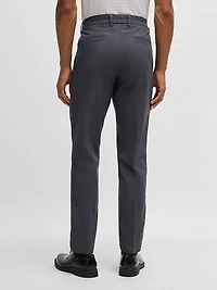Regular-Fit Trousers Micro-Patterned Stretch Cotton