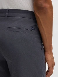 Regular-Fit Trousers Micro-Patterned Stretch Cotton